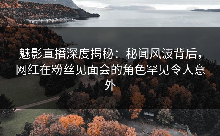 魅影直播深度揭秘：秘闻风波背后，网红在粉丝见面会的角色罕见令人意外